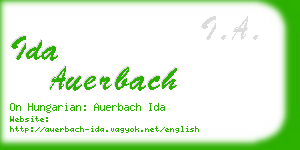 ida auerbach business card